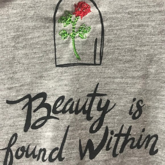 Beauty and the Beast Gray T Shirt - Picture 2 of 5